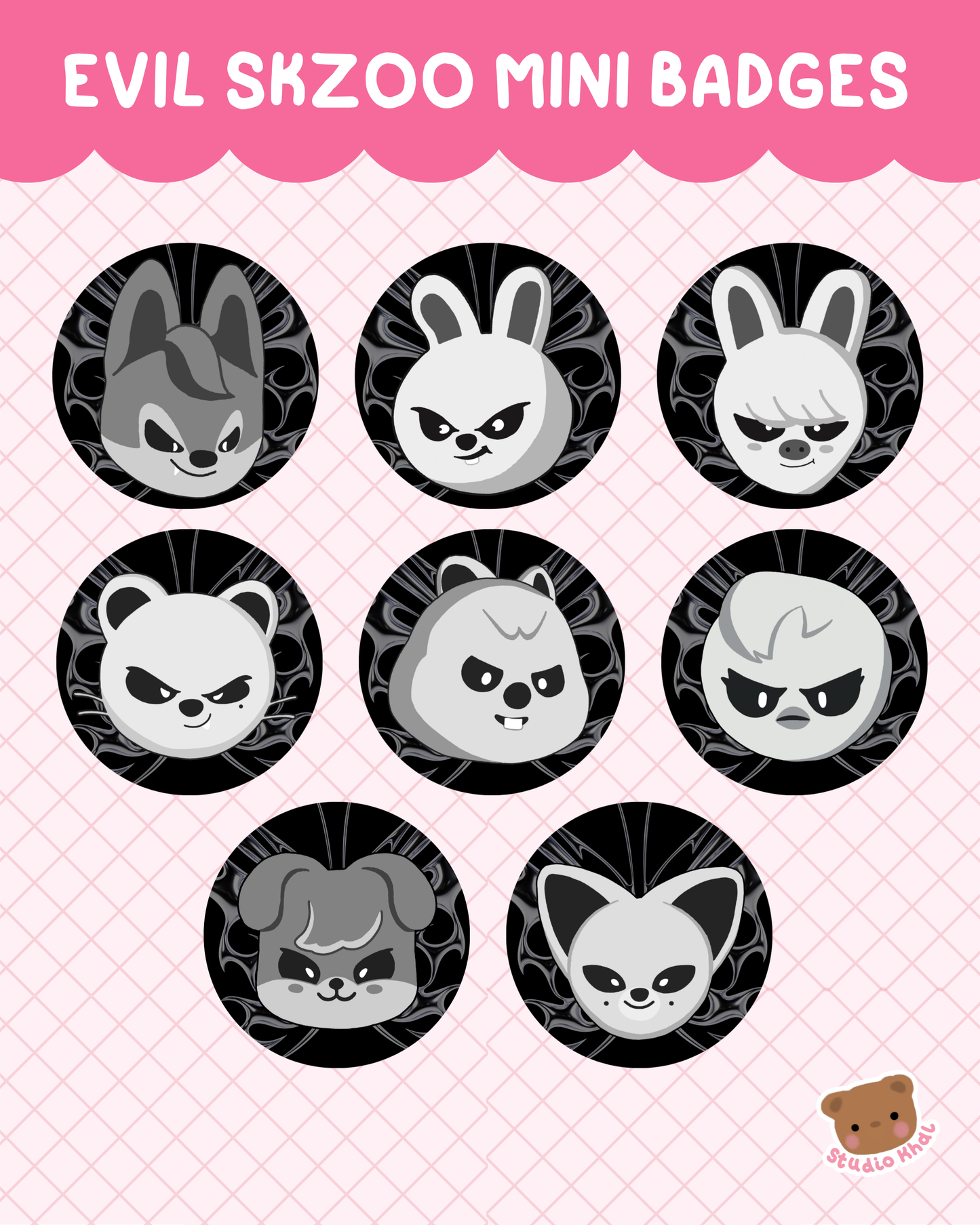 Evil SKZOO 25mm Badges