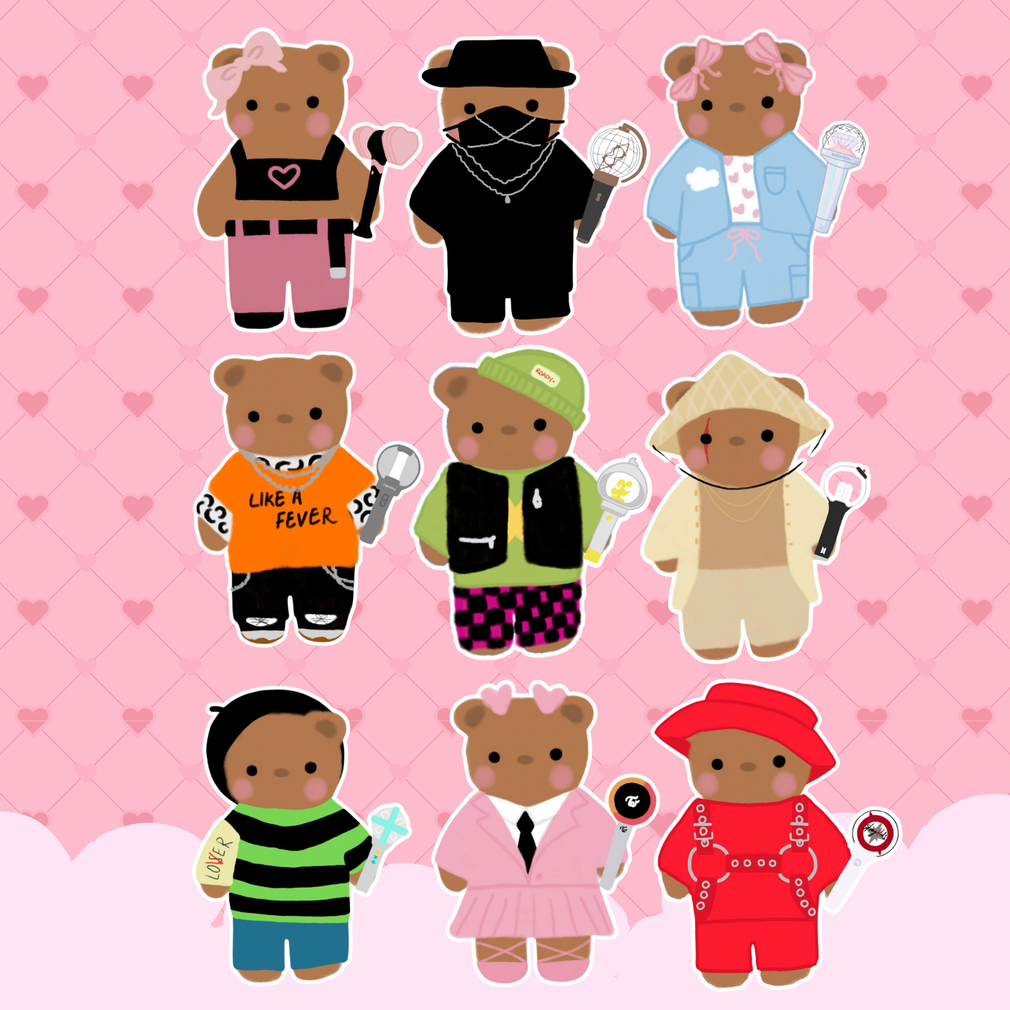 Fandom Bear Keychain Blind Bag