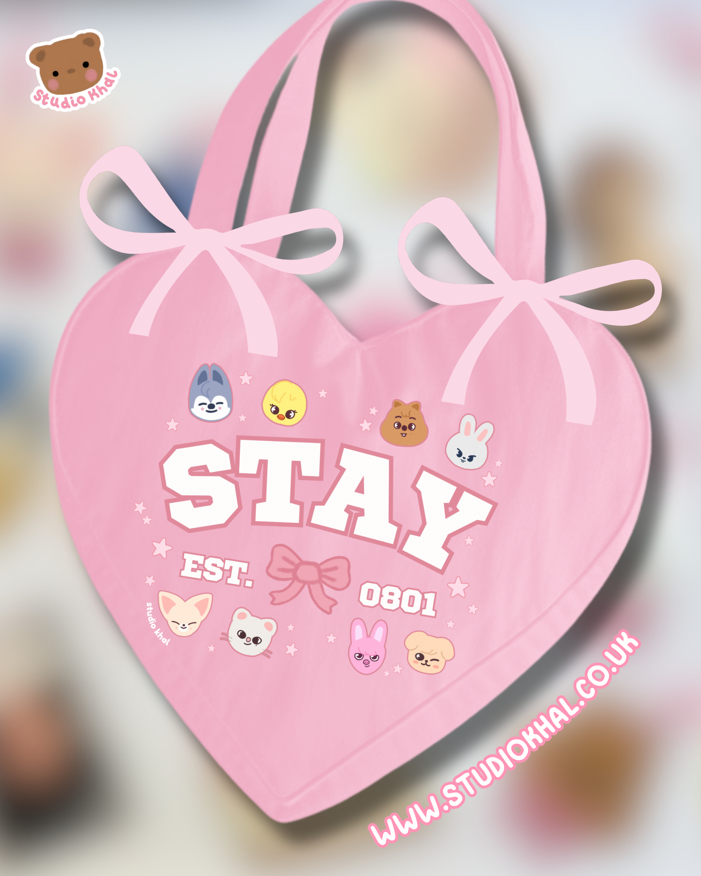 Stray Kids STAY Heart Shaped Tote Bag