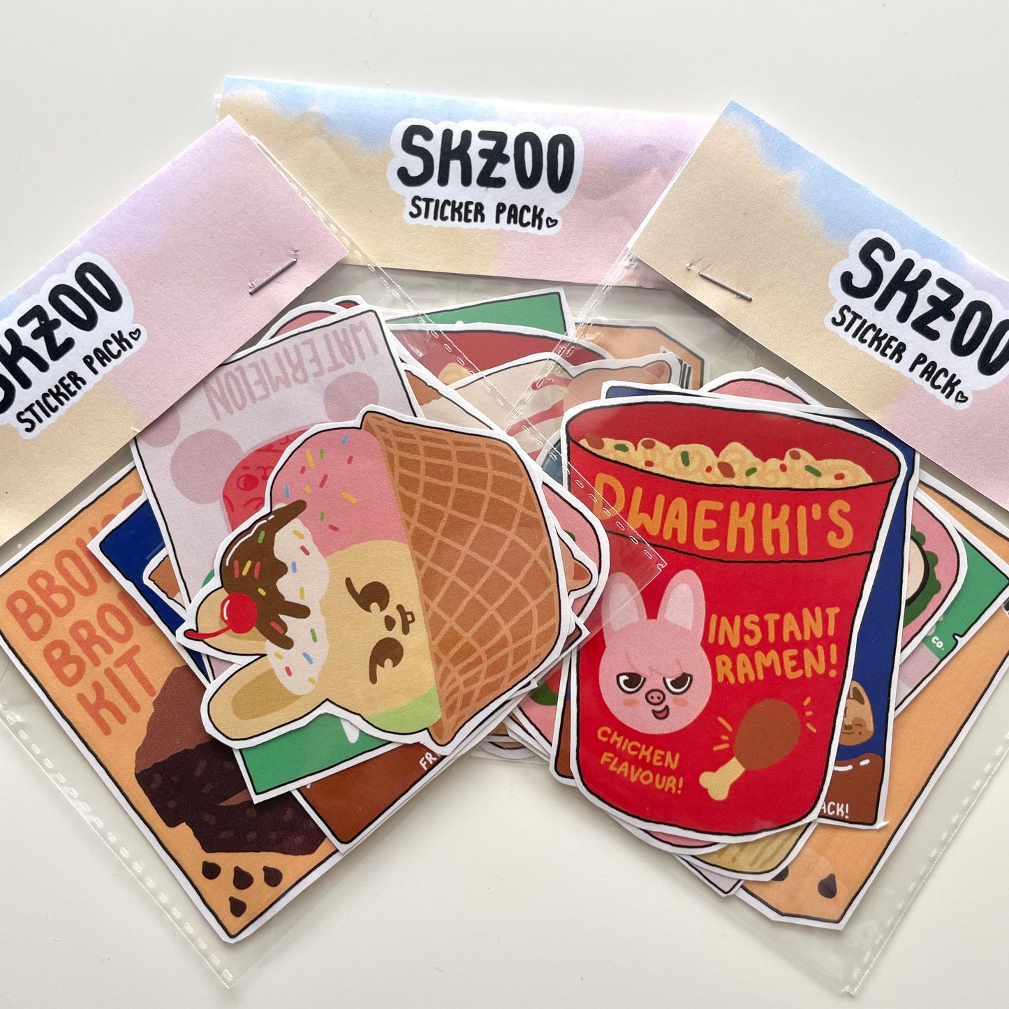 SKZOO Food-Themed Sticker Pack | Stray Kids