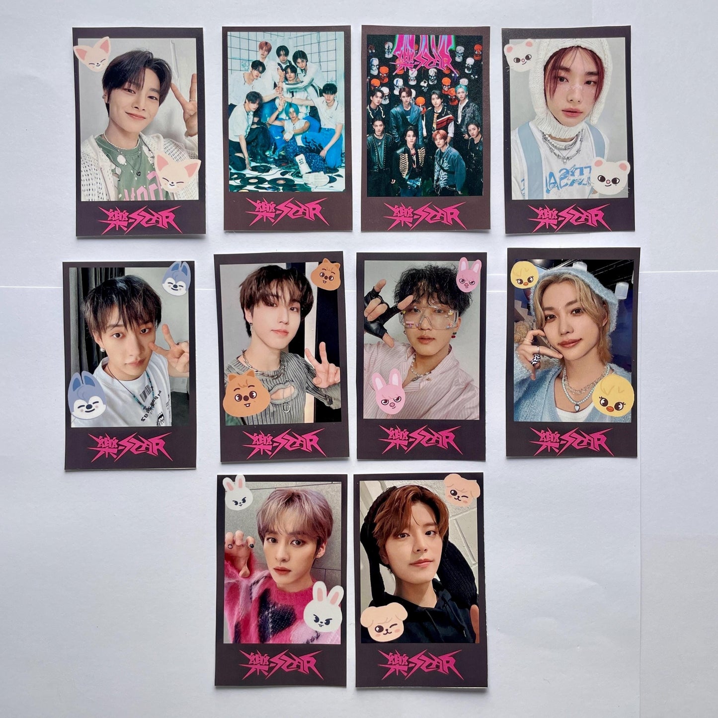 10 STRAY KIDS Rockstar Polaroid Style Photocards | kpop