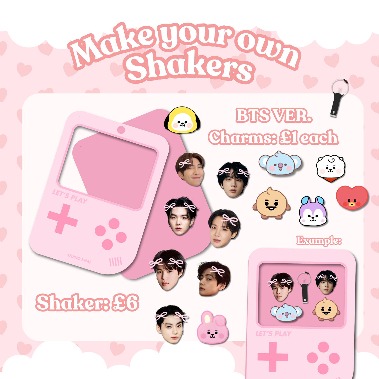 BTS DIY Shaker Keychain (Info in description)