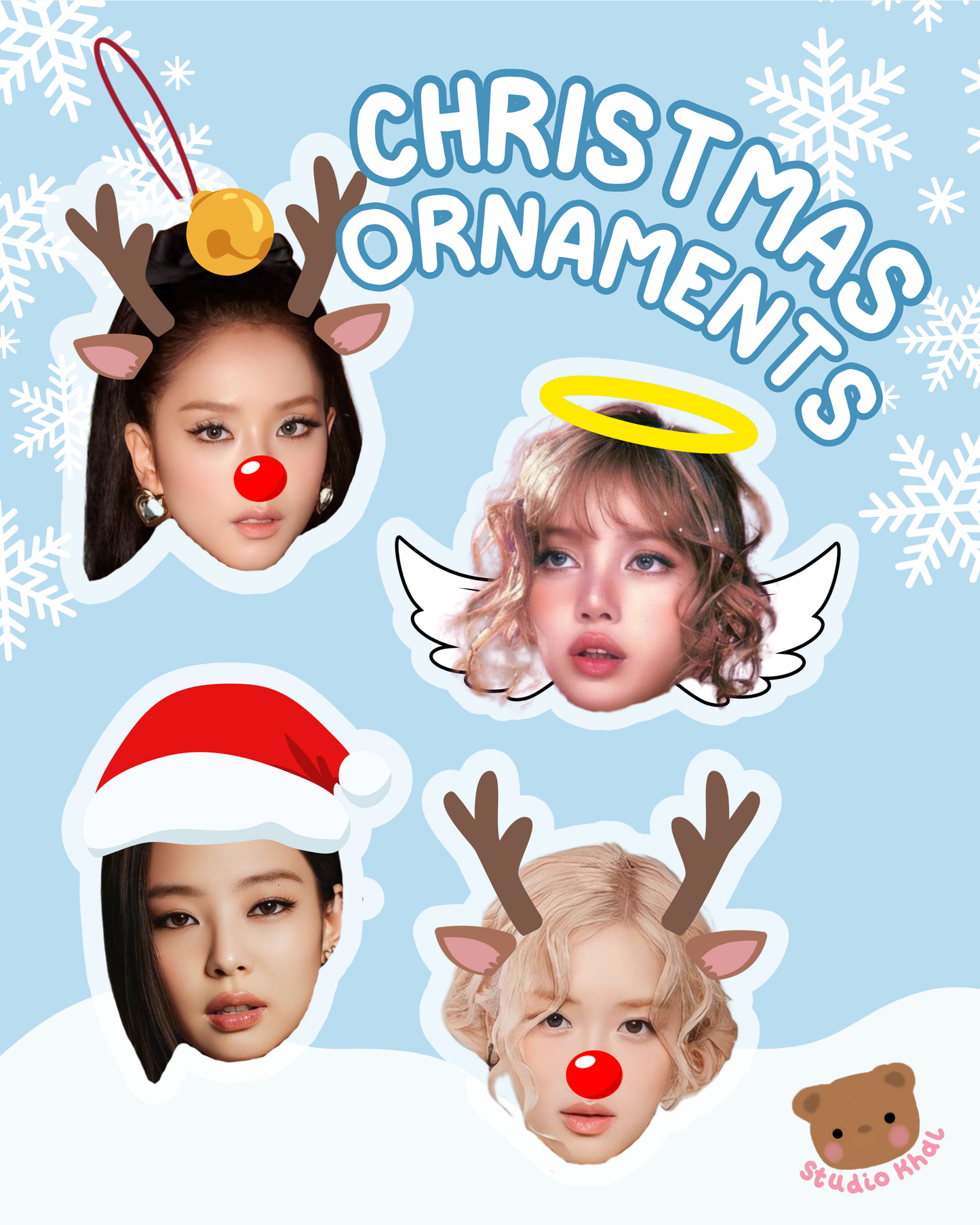 Blackpink Christmas Ornaments (shipping end of Nov)