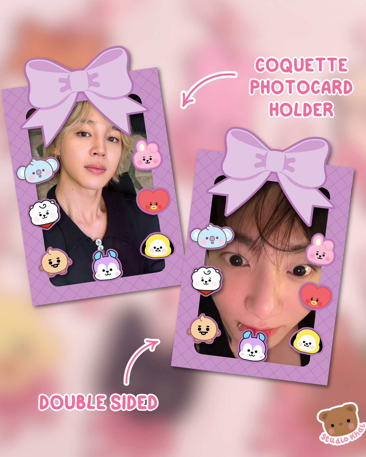 BT21 Coquette Double-Sided Photocard Holder