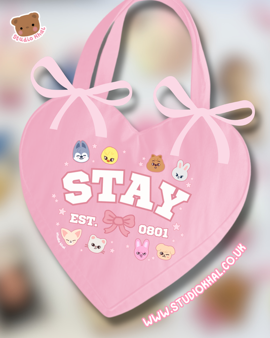 Stray Kids STAY Heart Shaped Tote Bag