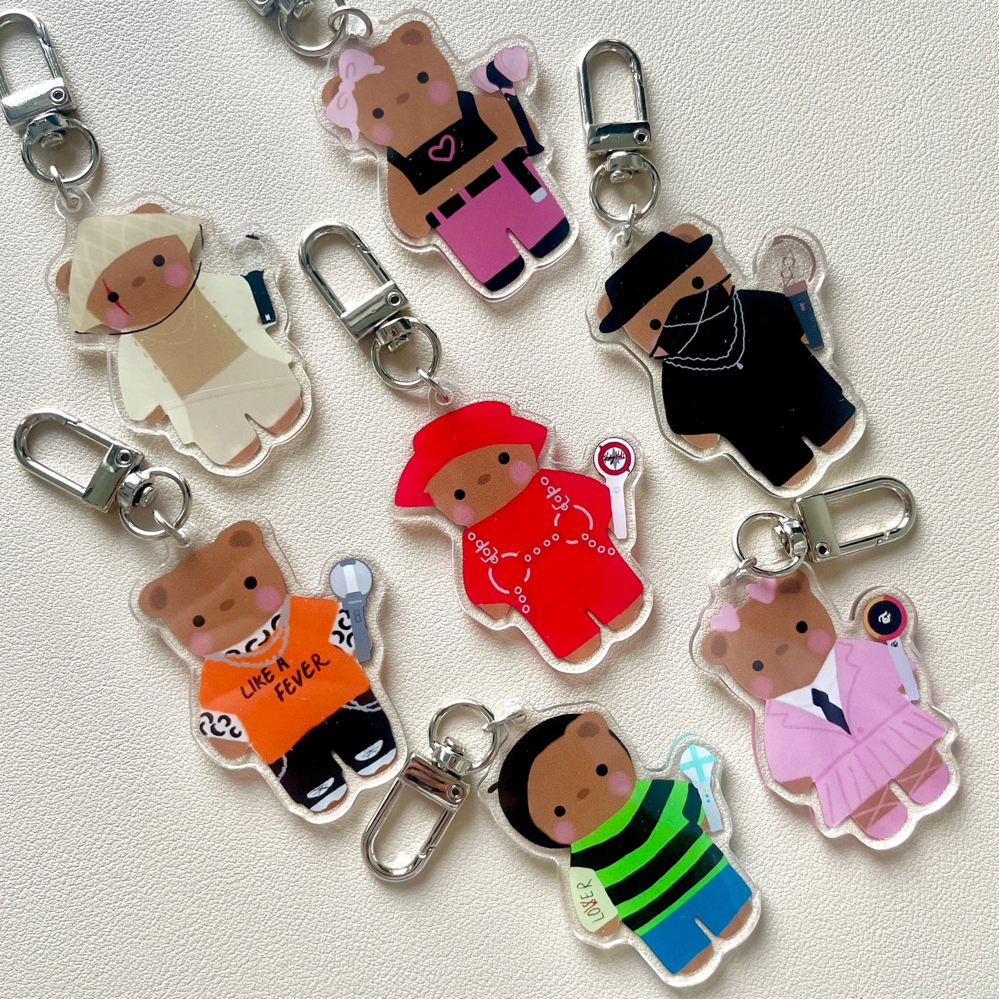 Fandom Bear Keychains