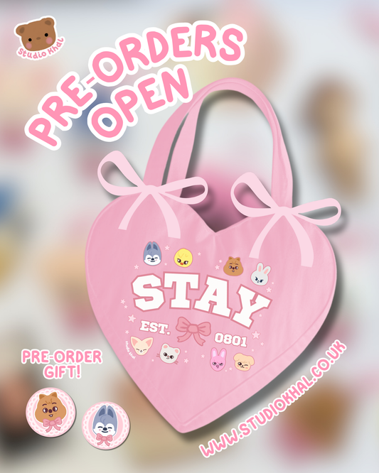 Stray Kids STAY Heart Shaped Tote Bag