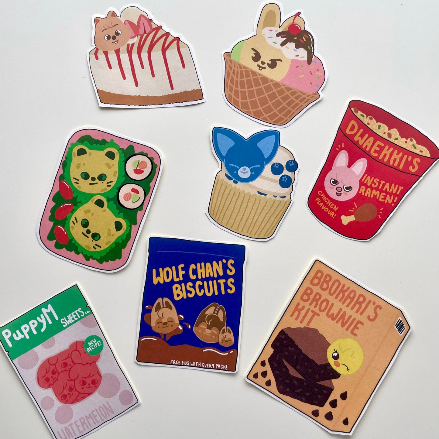 SKZOO Food-Themed Sticker Pack | Stray Kids