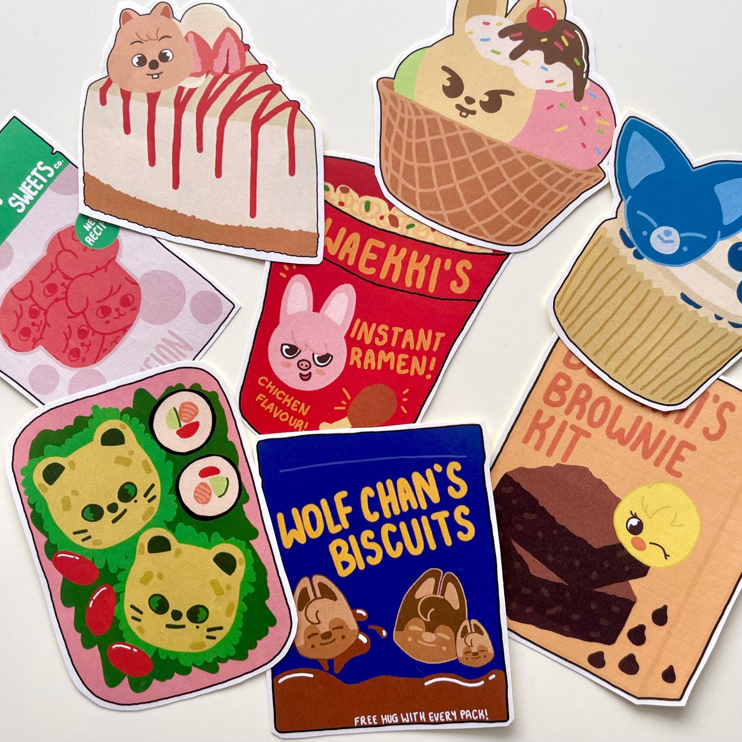 SKZOO Food-Themed Sticker Pack | Stray Kids