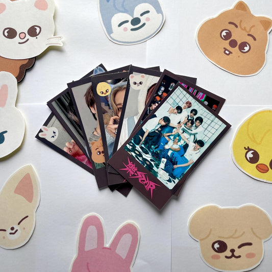 10 STRAY KIDS Rockstar Polaroid Style Photocards | kpop